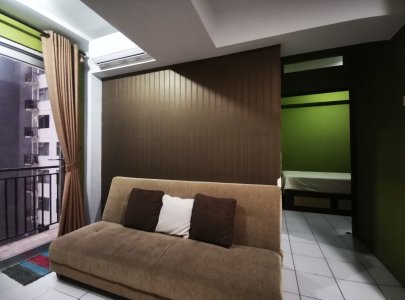 Apartemen 2 Kamar Full Furnished Bandung Pemandangan Kolam Renang