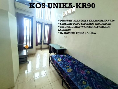 KOS UNIKA-KR90,COWOK KHUSUS MAHASISWA UNIKA-3Menit ke KAMPUS UNIKA