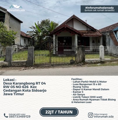 Kontrakan Rumah Sidoarjo Kota Murah dan Nyaman