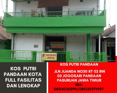 Kost Putri Murah (Karyawati/Mahasiswi) lokasi strategis di pandaan kota