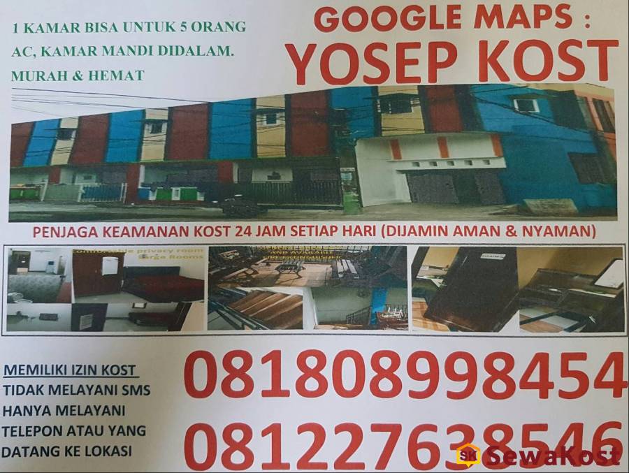 Yosep Kost, Toar - Semper -Priok (Punya Sertifikat Resmi Kost)