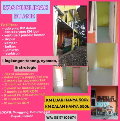 KOS MUSLIMAH BU ANIE (KOS MURAH JOGJA)