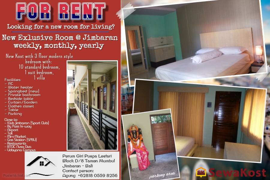 New Kost Exclusive Jimbaran Bali  Badung Murah