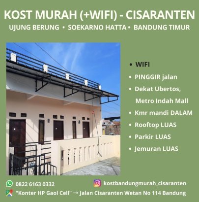 Kost Wifi Cisaranten Bandung Timur