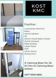 Kost KMC, rasa hotel harga terjangkau