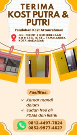 Pondokan Kost Kosan Murah Perintis Makassar 