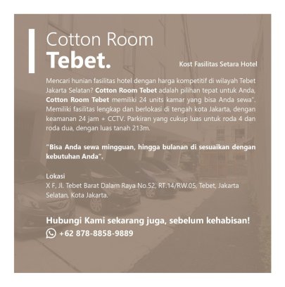 Cotton Room Tebet Jakarta Selatan