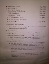 Lanjutan menu di kedai Kost Mawar Palembang