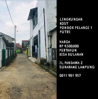 kost termurah UIN dan ITERA Bandar Lampung