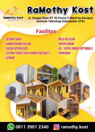 Kost EXECUTIVE Bangunan baru (Ramothy kost) 5 menit kekampus Institude teknologi Balikpapan ( ITK ) 