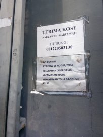 kos-kosan Rumah di Denki, Moch Toha Bandung