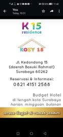 Kozy 15 kost tengah kota surabaya 